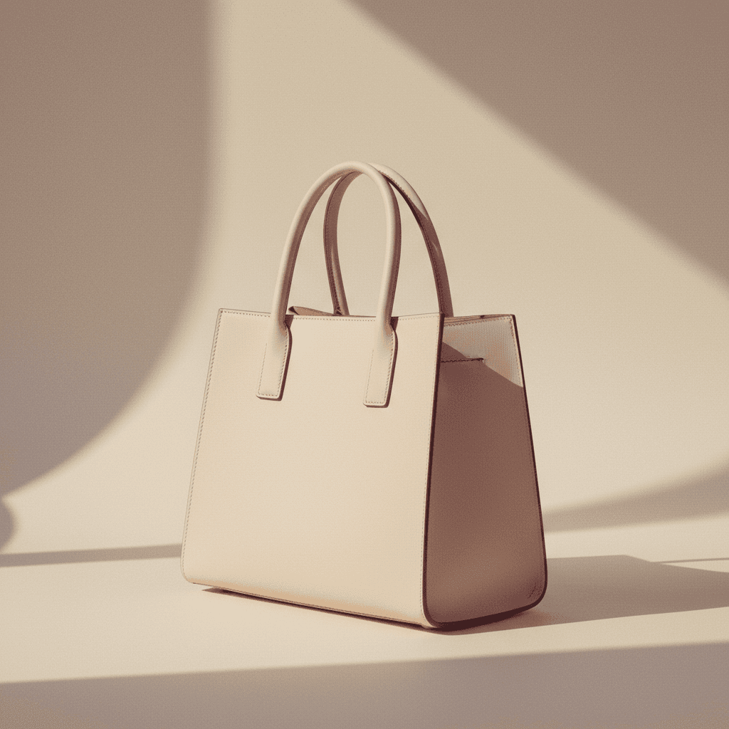 Cabas Madeleine — Cuir lisse ivoire - Image 1