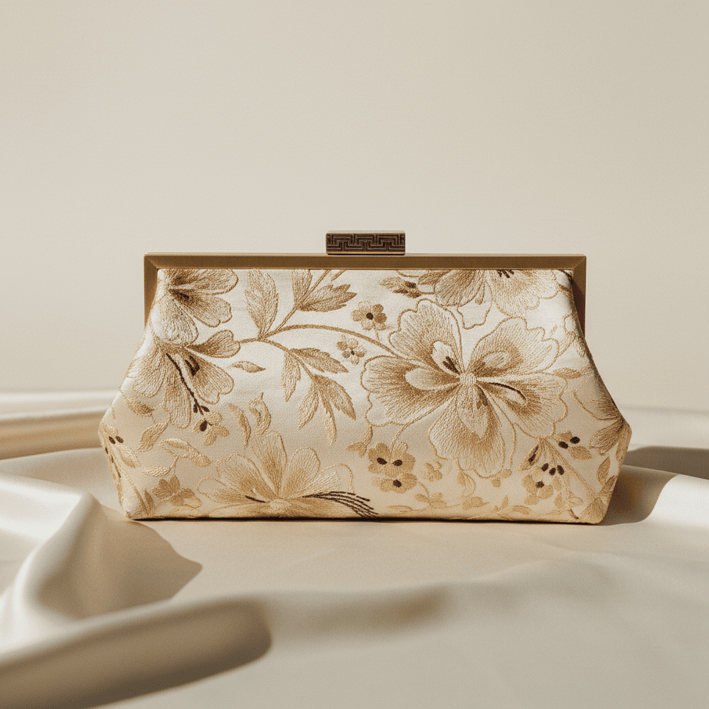 Pochette Aurore — Soie brodée - Image 1