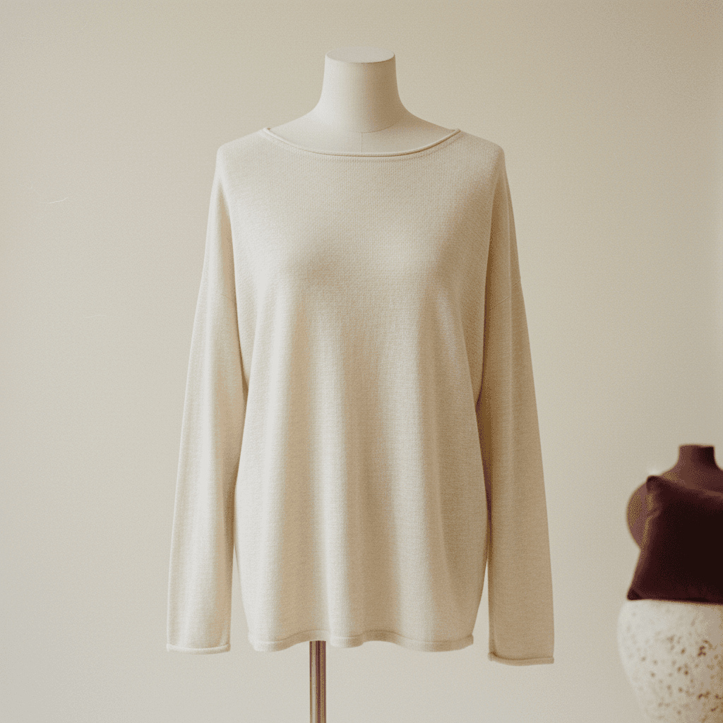 T-shirt Hélène — Lin manche longue - Image 1