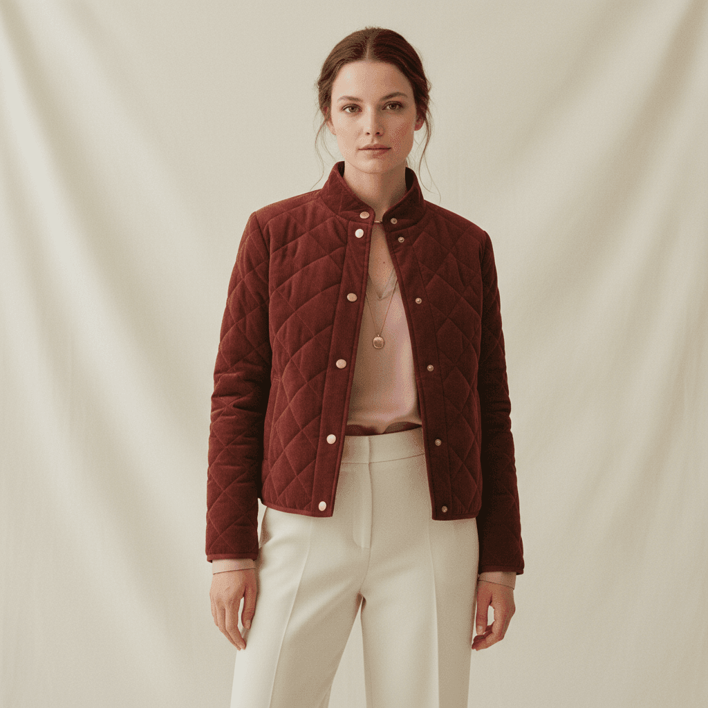 Veste matelassée Camille — Velours côtelé - Image 1